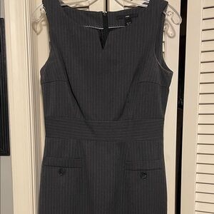 H&M Charcoal Pinstripe Sleeveless Dress